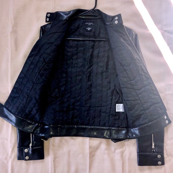 Guess Vintage Moto Faux Leather Jacket - Picture 9 of 11